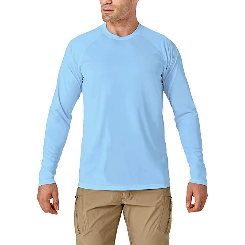 Мужская рубашка с длинным рукавом, для плавания и серфинга