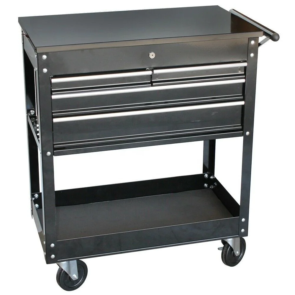 Tools Service Cart Trolley 4 Drawer Workshop Garage