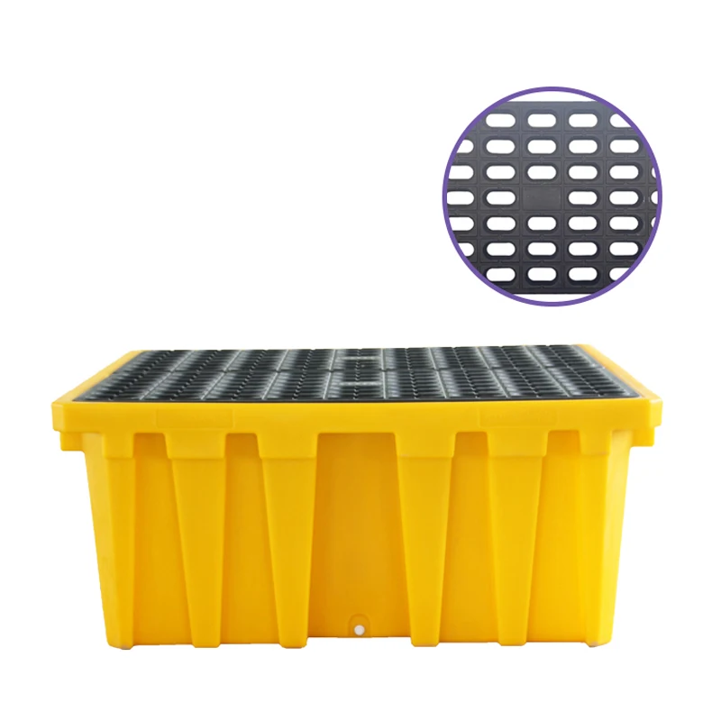 Chinese manufacturing detachable 4 drum Plastic spill pallet