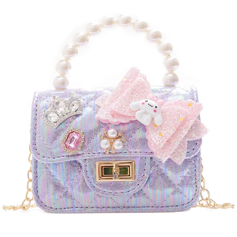 Kids Mini Purses and Handbags Cute Girls Princess Pearl Crossbody Bag Kawaii Little Girl Party Hand Bags Tote