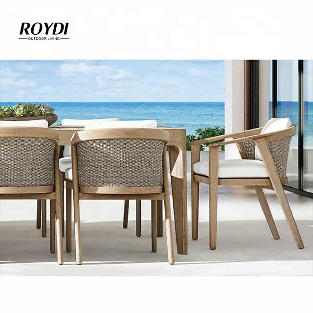 Roydi Handcrafted Teak Outdoor Garden Furniture Teak Outdoor Wood Dining Chair