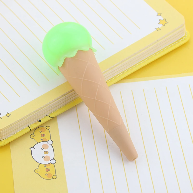 Color Ice Cream Gel Pens Smooth Office Student Parker Writing Gift Kids Lovely Cartoon 4 Color Gel Pen