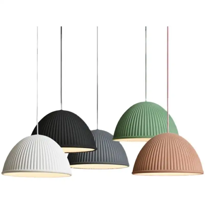 Обеденная полукруглая Подвесная лампа Macarons из смолы, декоративные светильники для комнаты