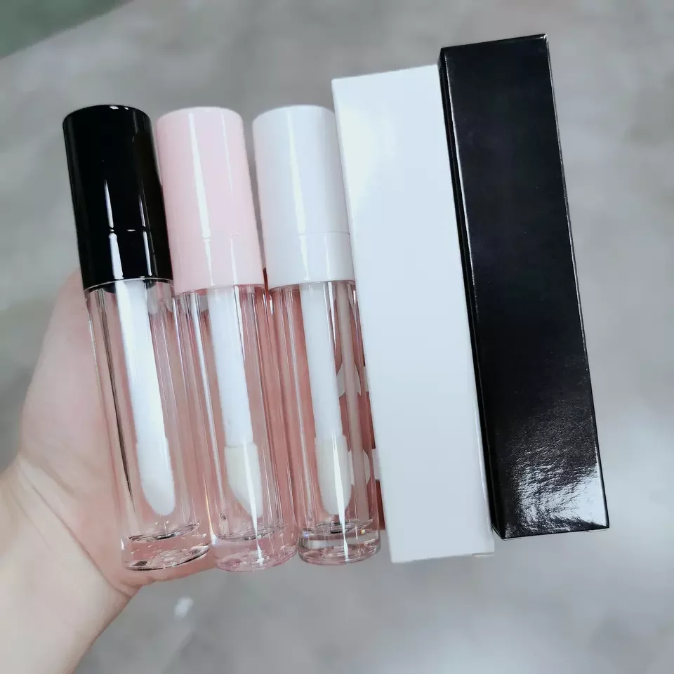 8ml big brush big wand custom logo lip tint bottle black rose gold empty lipgloss tube lip gloss containers tube lip gloss tubes