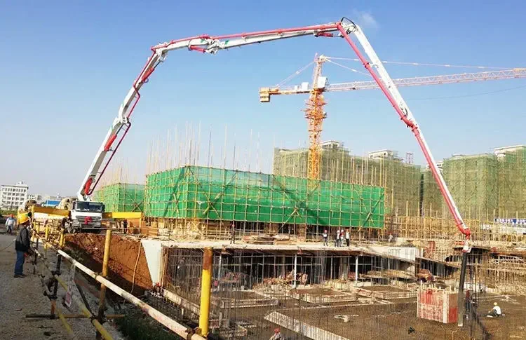 Китай Xuzhou 43m бетононасосы HB43V грузовик монтируется бетононасос для продажи