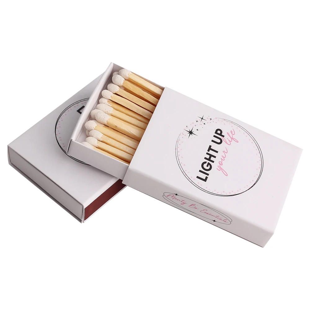 Custom Package 250 GSM C1S Paper Design Printing Match Stick Box Matchboxes with White Head Matches