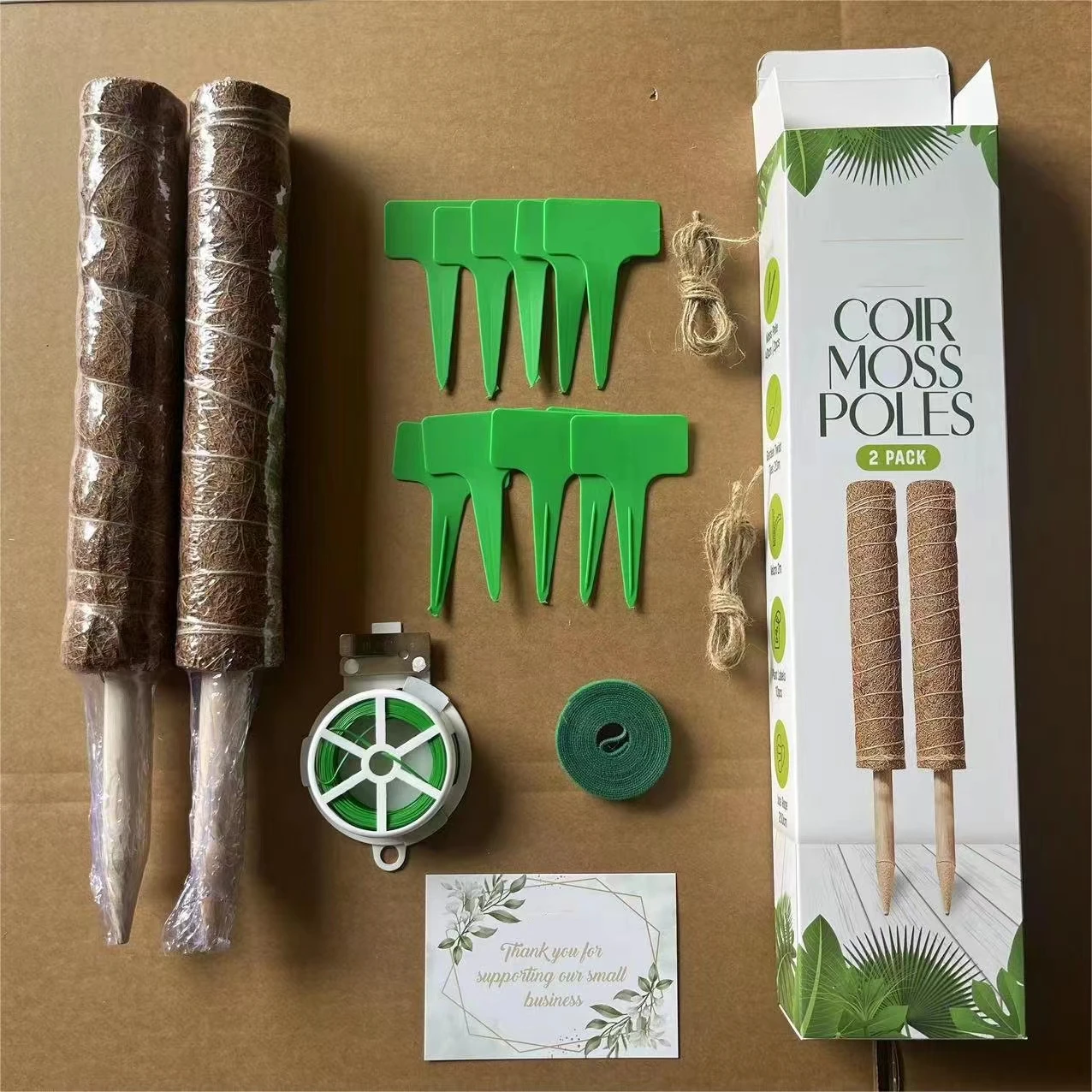 High Quality ECO Friendly Coir Moss Pole Garden Indoors Climbing Plants Moss Pole Potted Plant Support Totem Pole