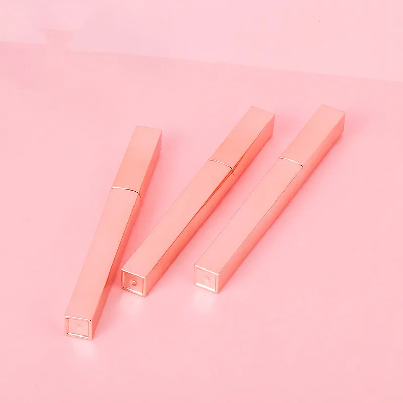 Low Moq Empty 3ml 4ml 5ml Square Eyelash Tube Gold Aluminum Gold Mascara Tube