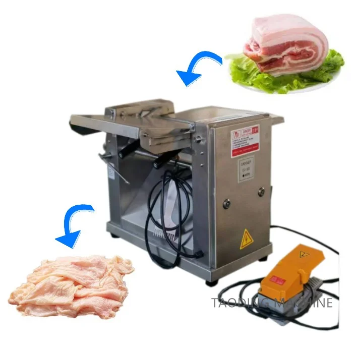 Israel customization meat slicing machine beef slicer pork skin cutting machine meat skin slicer pork skin peeling machine sale