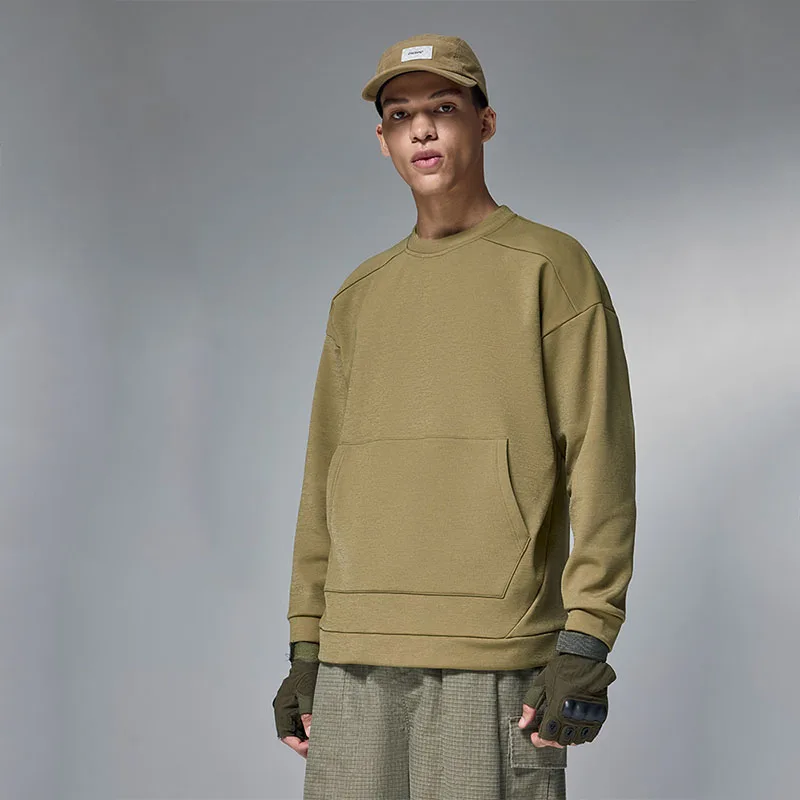 wholesale high quality sweatshirt fleece warm crewneck sweatshirt winter pullover blank sweatshirt custom logo men clothes