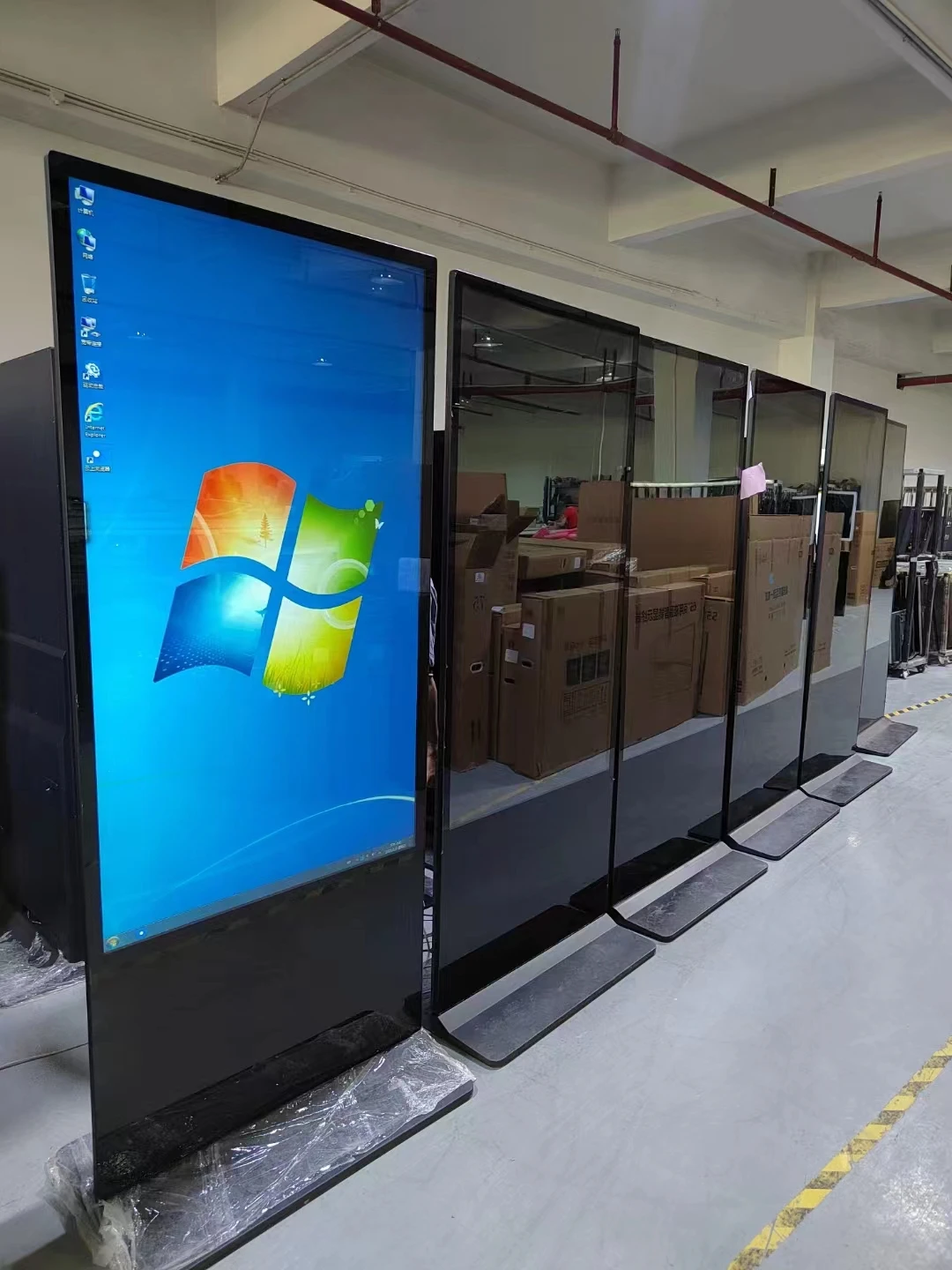 32 43 50 55 65 inch ultra thin internet kiosk price standee cms software  lcd advertising digital signage touch screen display