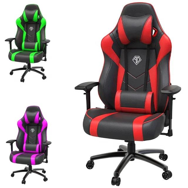 Human engineering game chair with headrest pillow suitable for Internet cafe bedroom