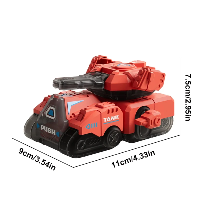 Kids clockwork toy simulates cartoon model of rotating tank turret baby toy tank educational toys for kids