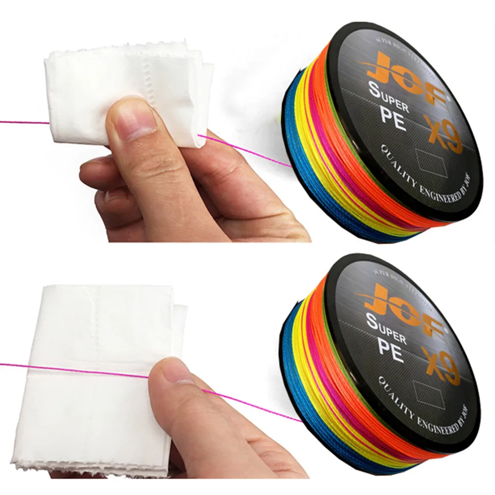 JOF 100m 300m 500m 9 Strands 20-100LB X9 Braided Saltwater Fishing Line Multifilament PE  Wire braid line