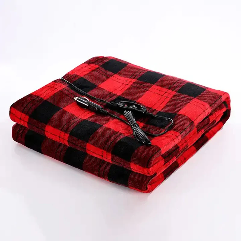 Winter camping warmer 12v technology low price competitive price throw electric heated blanket for car