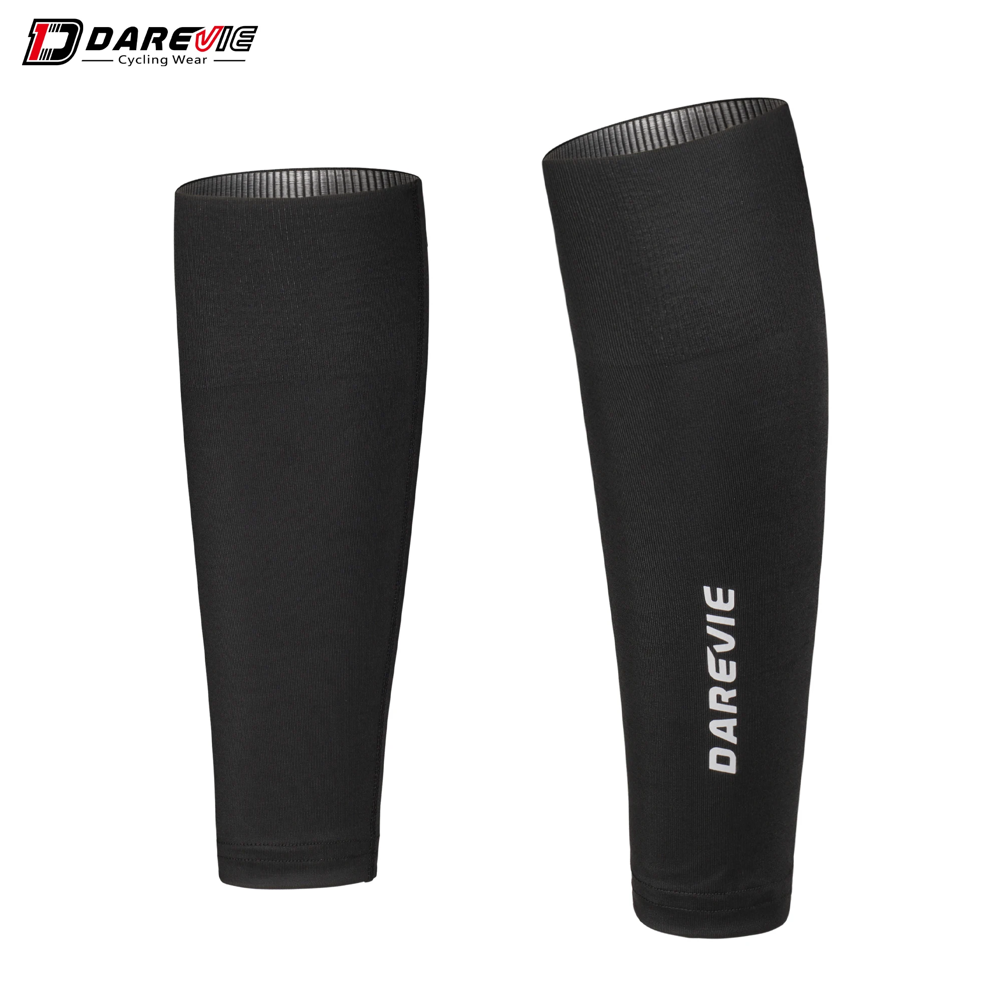 Darevie Wholesale Black Quick Dry Breathable Compression Cycling Bike Calf Shin Sleeves Leg Cycling Support