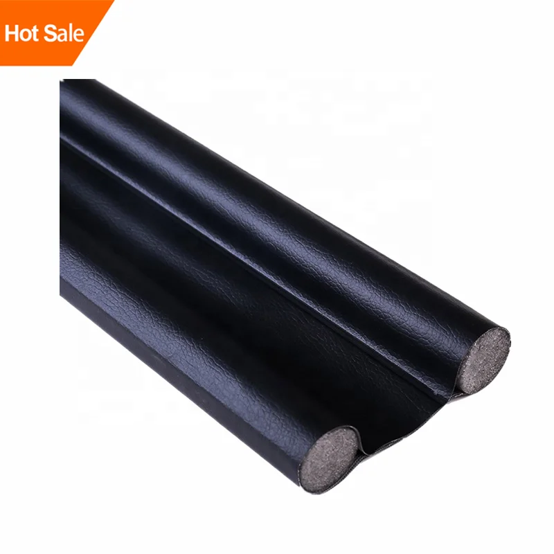 Single side Windproof Durable Black Leather Door Bottom Sealing Strip Under Door Draft Stopper