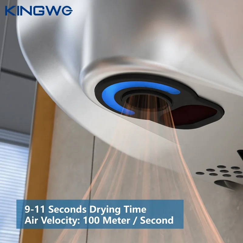 Sanitary Equipment Electric Intelligent Stainless Steel Cover Automatic High Speed Hand Dryer For Toilet