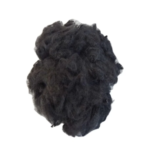 
recycled black polyester staple fiber  (60134322628)