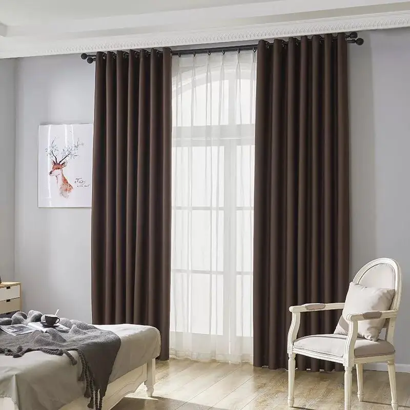 Best Selling Embroidered Blackout Fabric High Shading Curtains