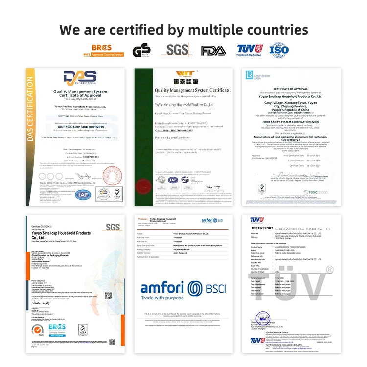 REC26166F OEM логотип алюминиевая фольга для упаковки пищевых продуктов одноразовый небольшой лоток из фольги контейнер алюминиевой