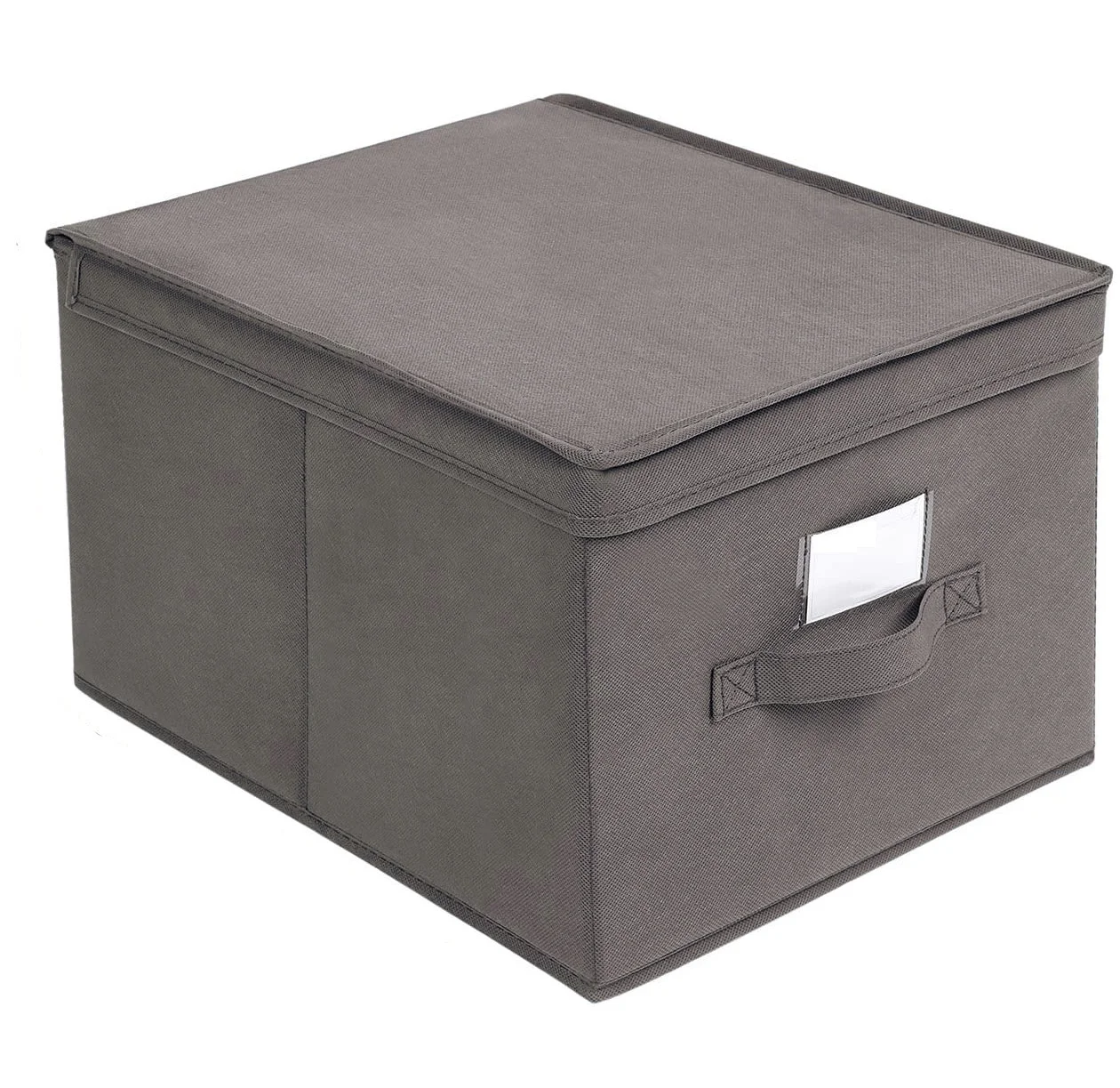 Most Popular  Lided Fabric Home Organization Shelf Closet Storage Basket Foldable