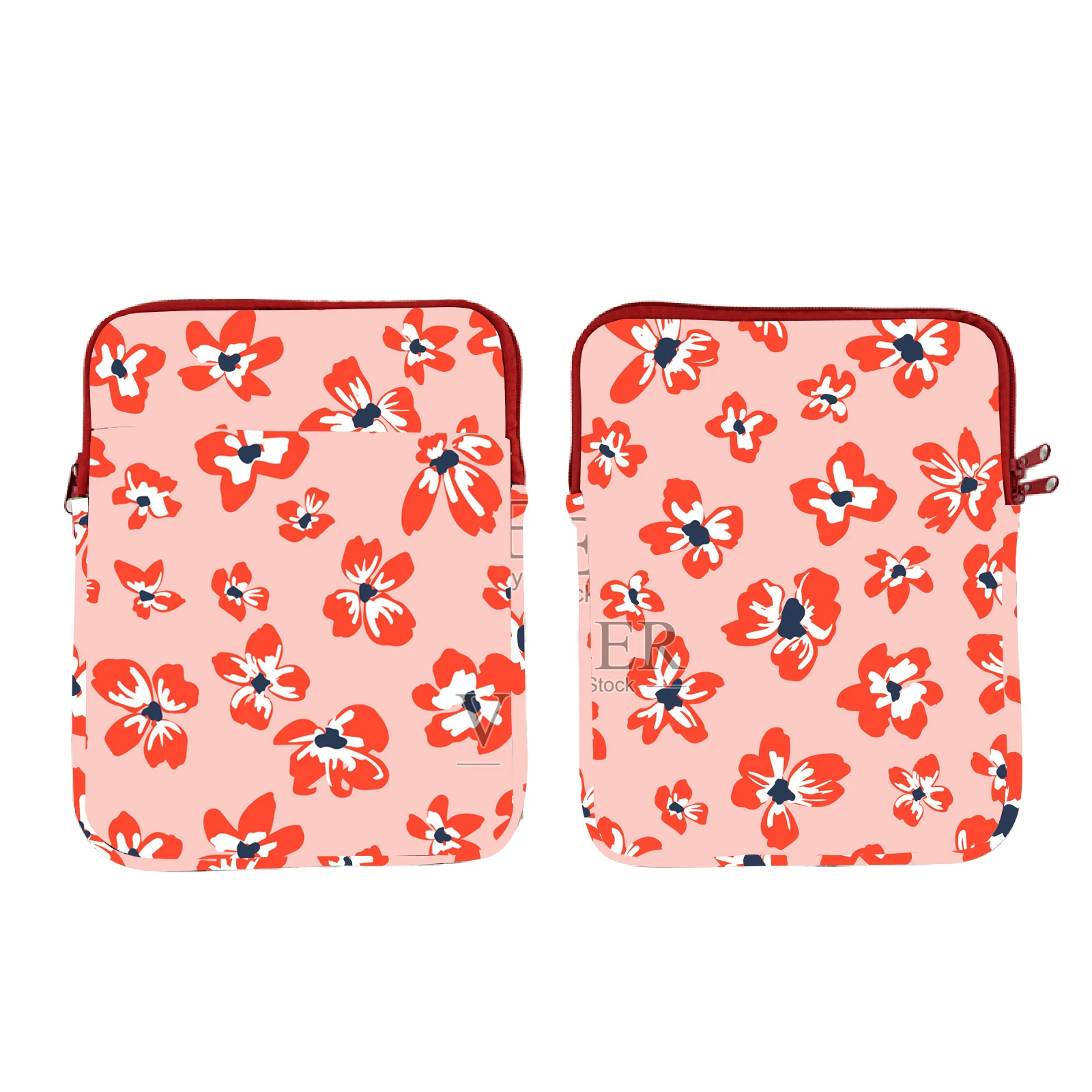 Customizable Logo High Quality Neoprene Pouch Book Sleeve with Zipper and Front Pocket for iPad
