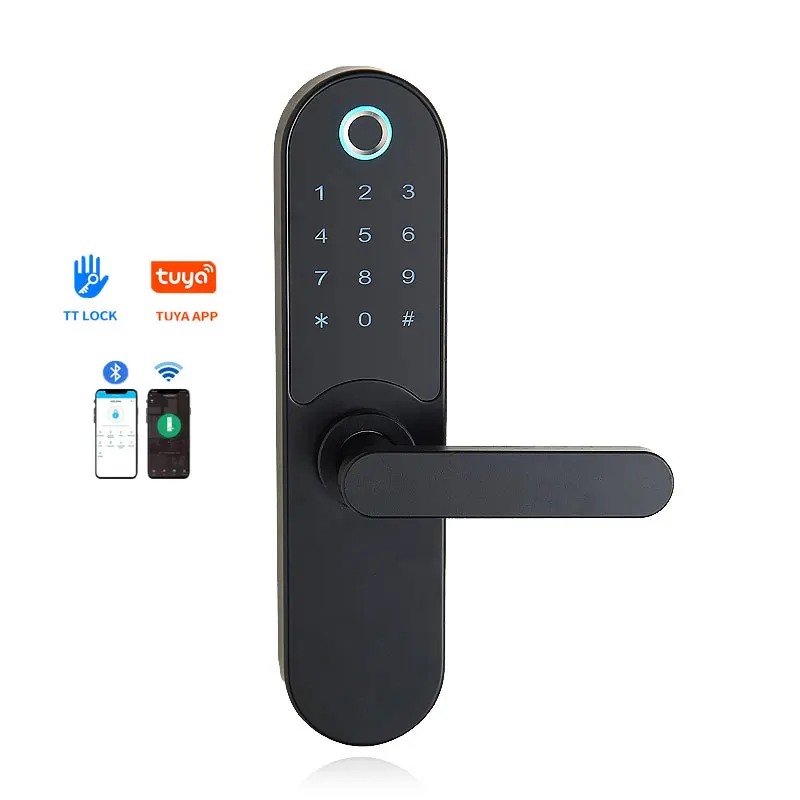 Home Electronic Electric Tuya APP Wifi Smart Lock Digital Biometric door lock fingerprint smartsteps