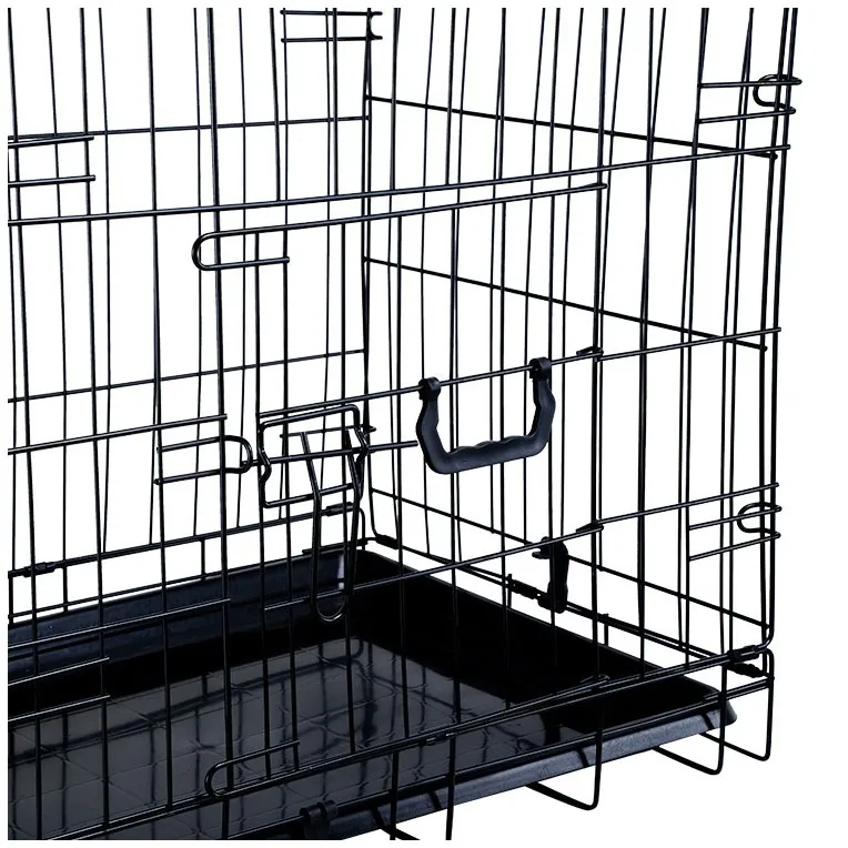 Wholesale Manufacturer Commercial Metal Dog Crates Cage,Metal Folding Dog Crate Black Impact Dog Crate 48 Inch