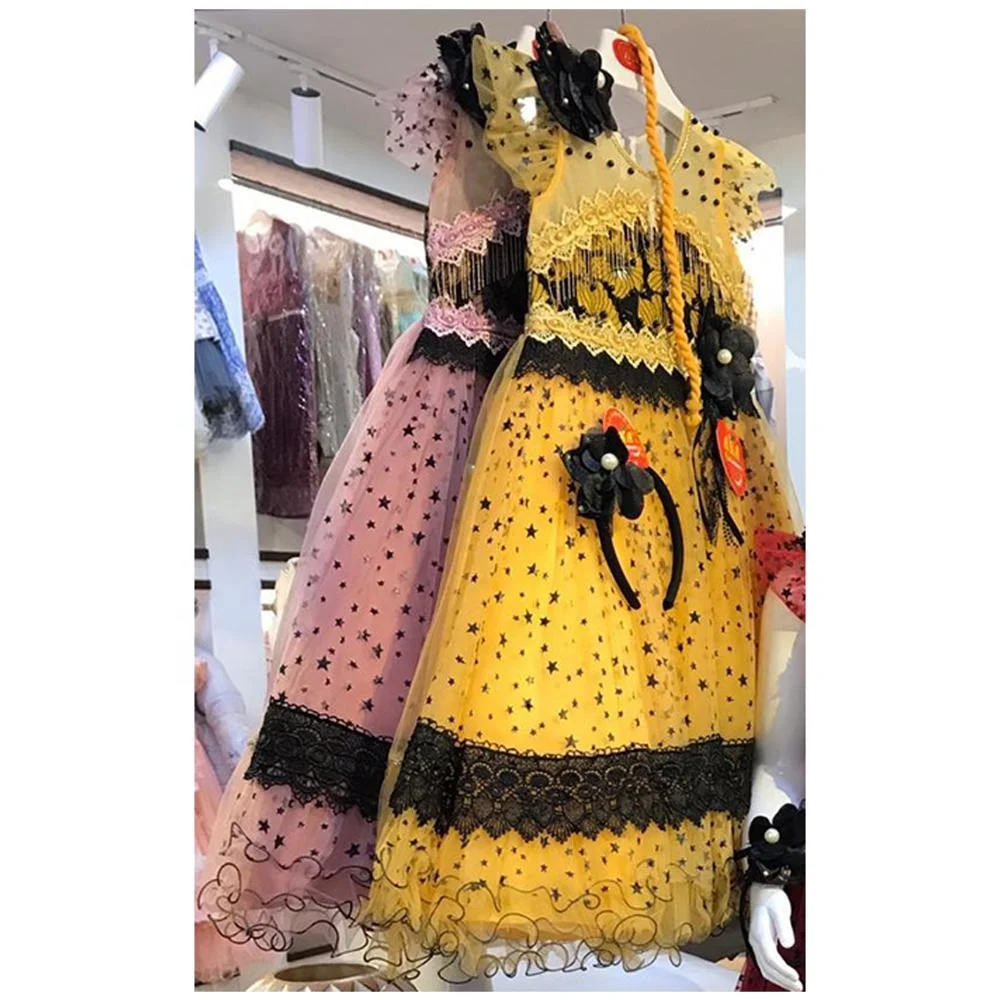 summer girls cartoon dresses cute pony black print baby frock design