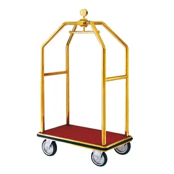 Chinese suppliers custom lobby bellman service luggage cart trolley for hotel