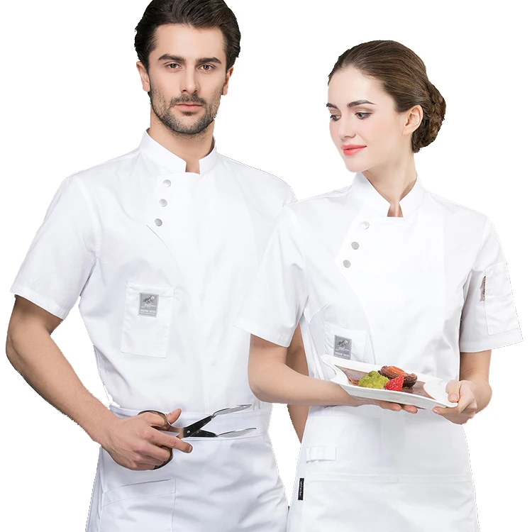 Wholesale Chef Clothes Unisex Restaurant Uniform Kitchen Waiter Waitress Cook Shirt Hotel Barber Dessert Cake Shop Work Overalls