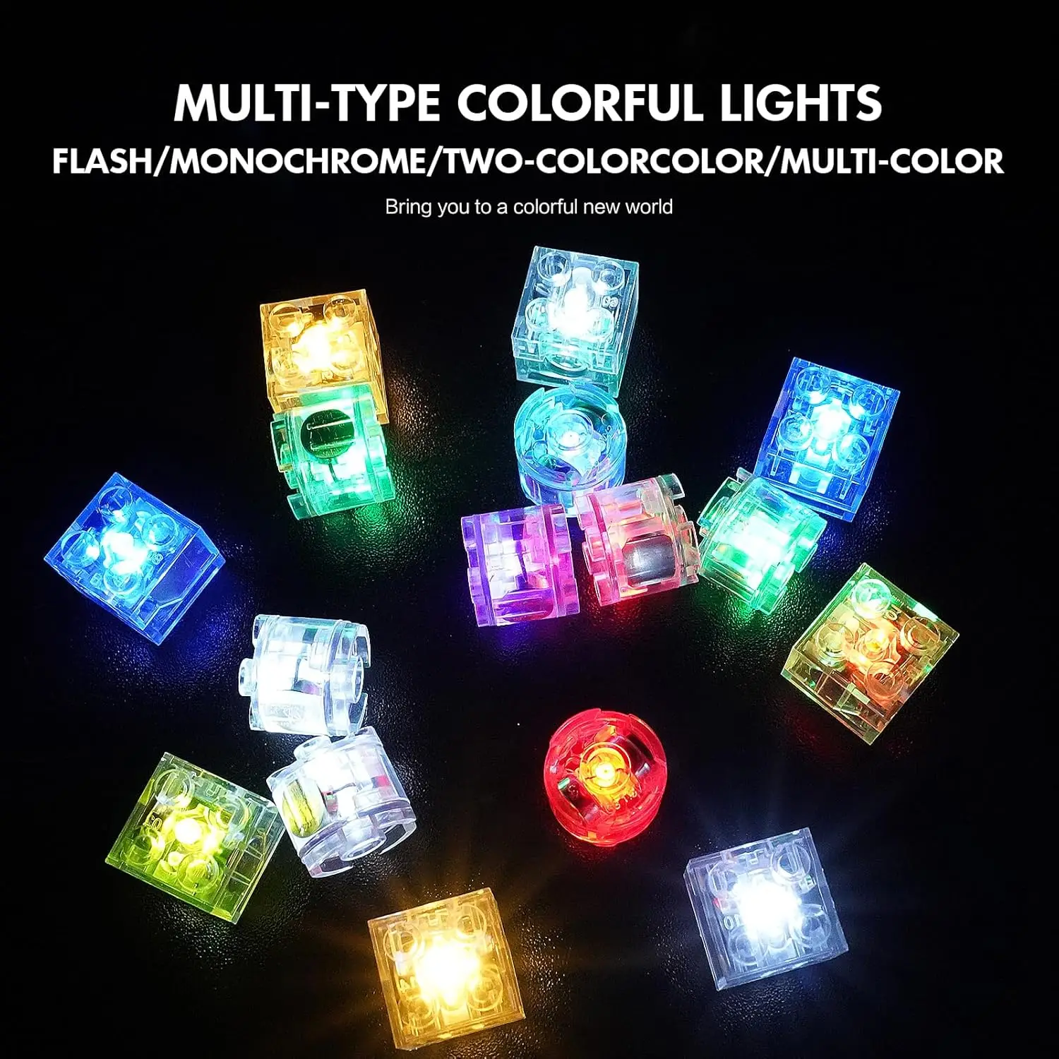 Lighting Block Accessories LED Light Up Kit Brick Sets Classic Transparent Building Blocks Toys Compatible with All Major Brands