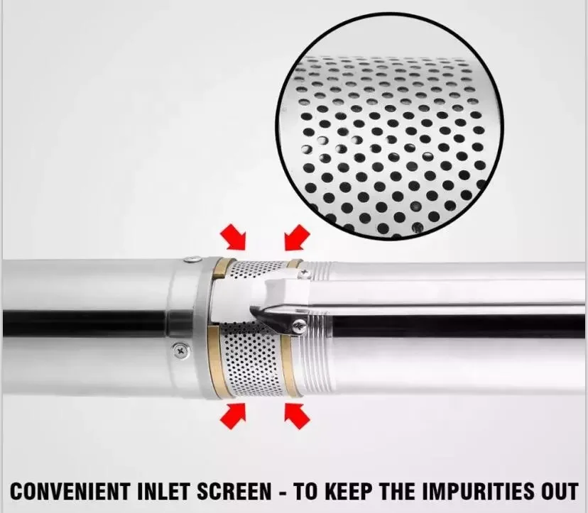 2HP 4inch AC DC Hybrid Stainless Steel Solar Submersible Deep Well Water Pump Kit For Irrigation