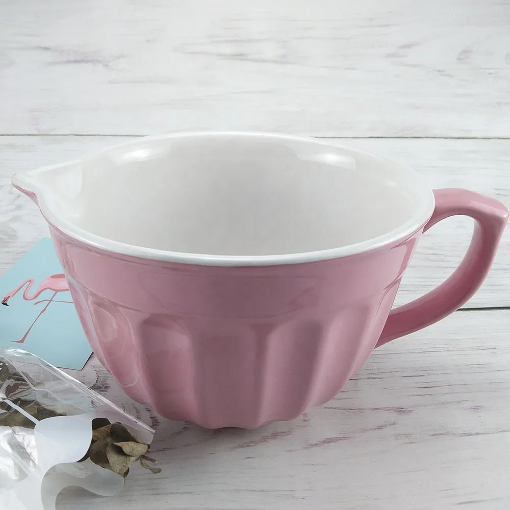 Custom Salad Maker Mixing Batter Bowl Ceramic for Perfectly Blending Beating Whipping