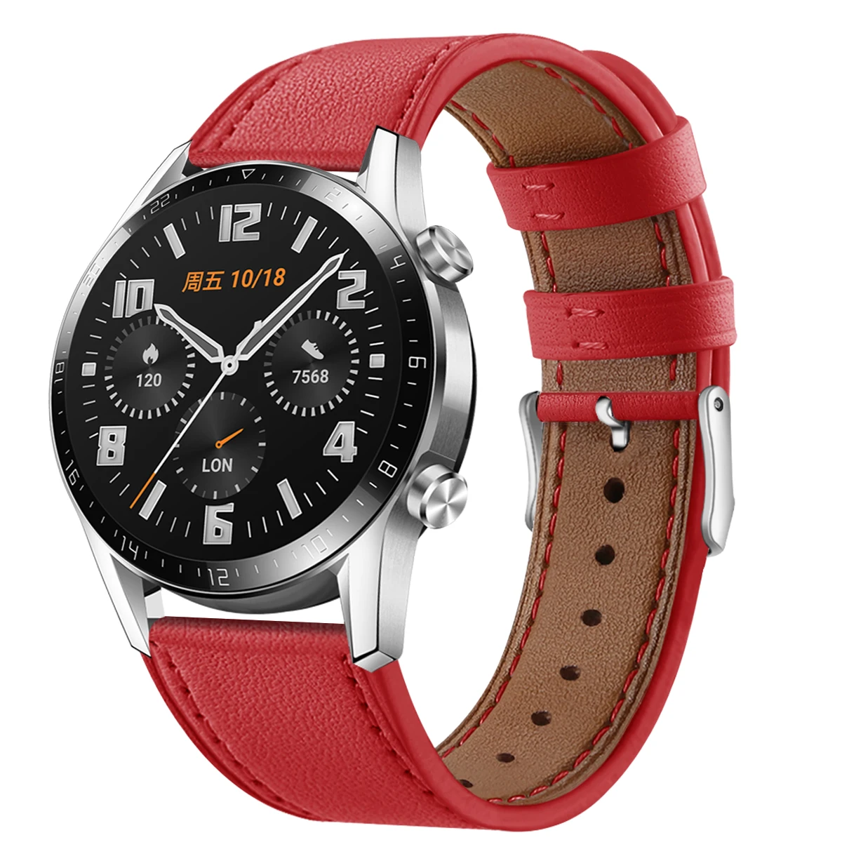 
Watch Band Replacement Strap Leather Watch Band for Huawei GT2 Elegant Watch Strap 22mm 