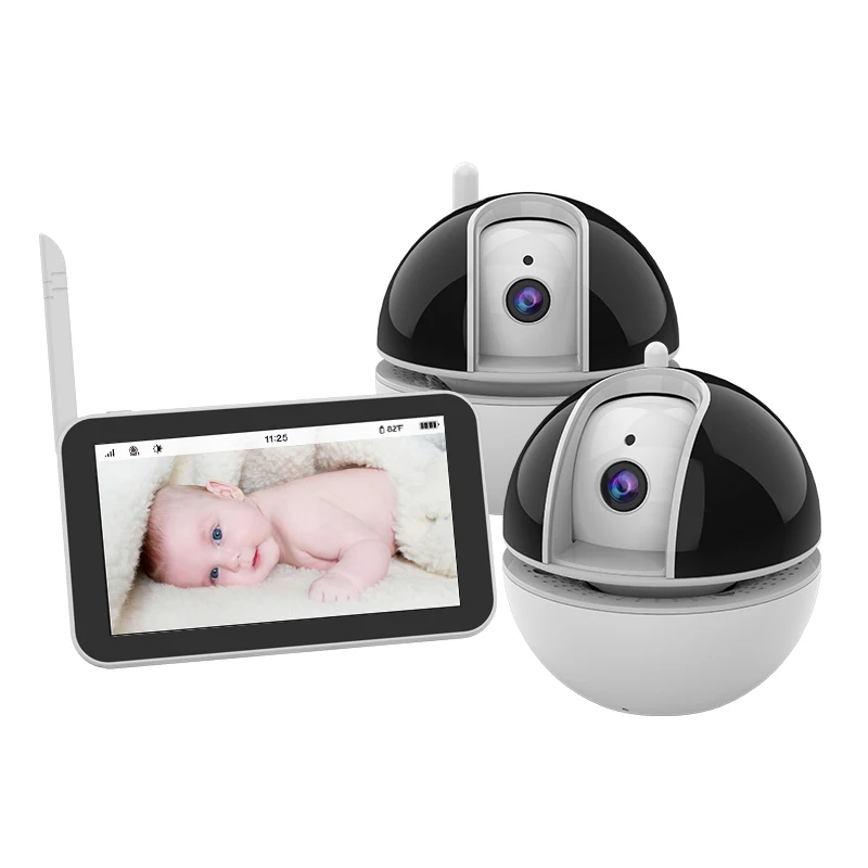
Smart two way talk newest WiFi video audio camera wireless baby monitor with 5inch HD LCD 720P display screen 