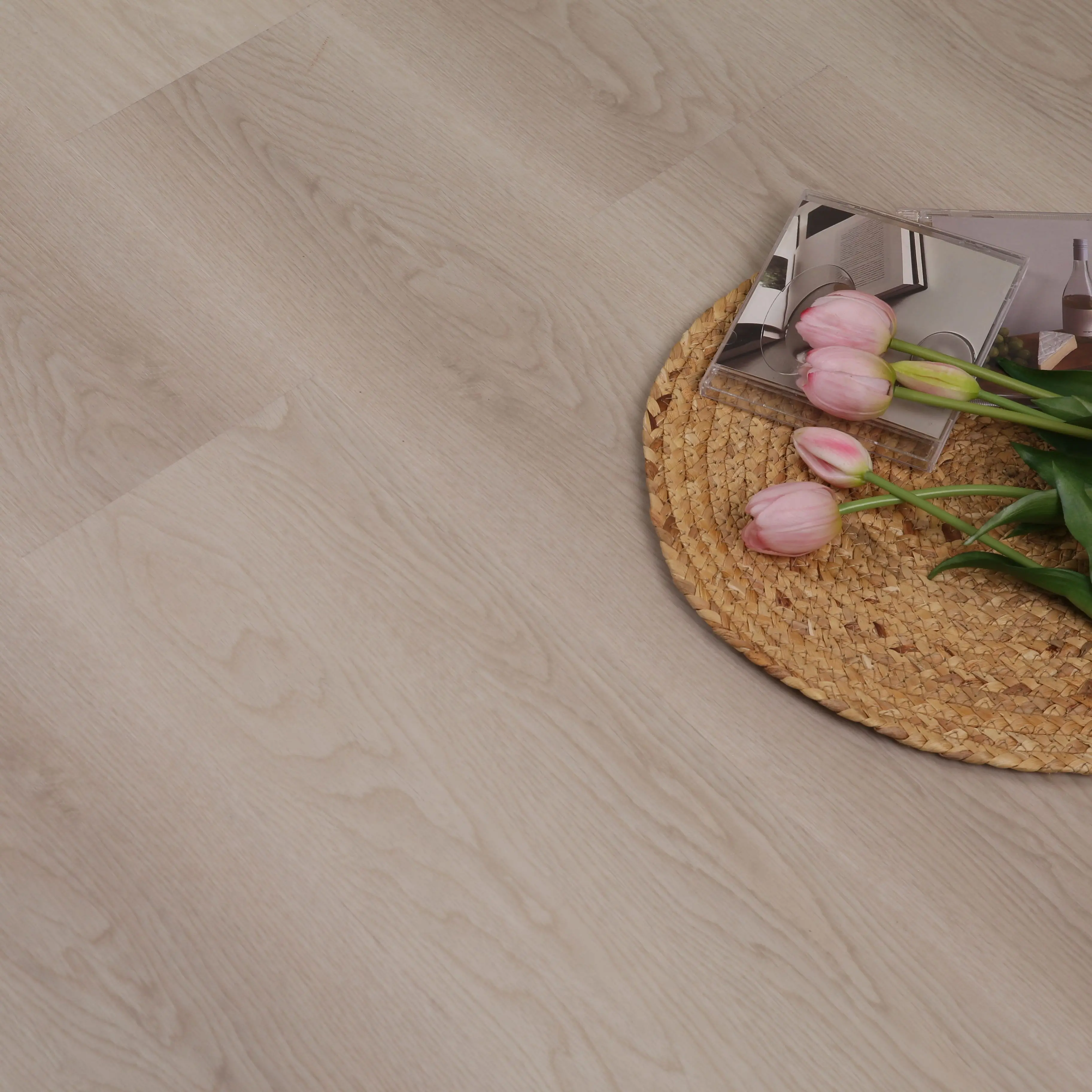 Eco-friendly Virgin Material Stone-Plastic Polymer flooring Click Spc Flooring 6mm