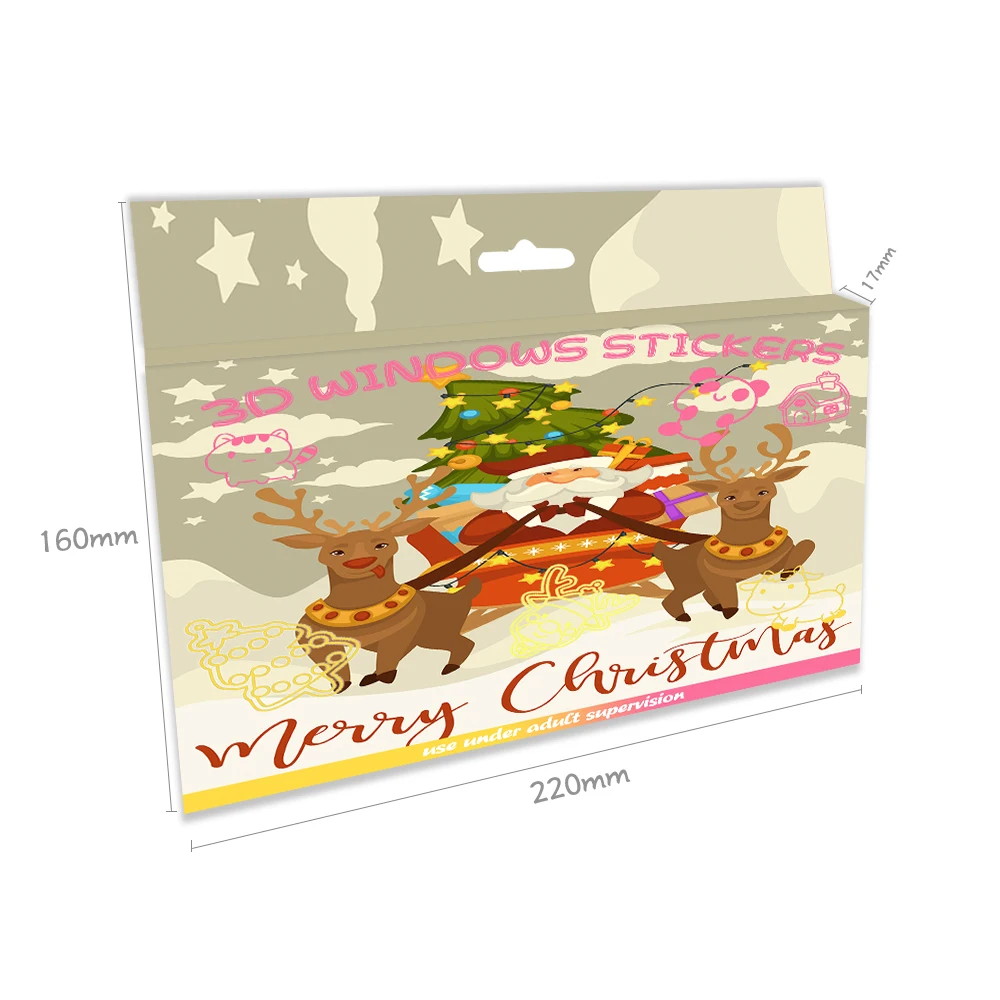 2022  Christmas Educational DIY Toys drawing toys Window Art 3D instant Sticky art glass deco