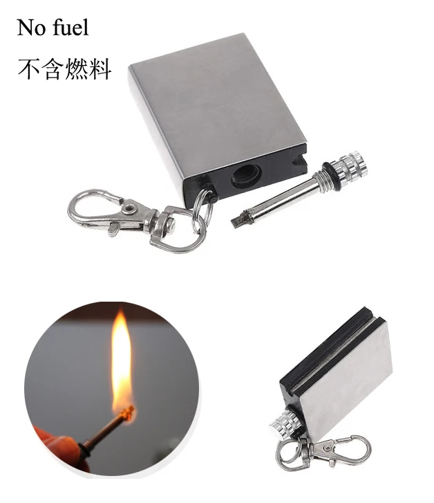 K074 Outdoor Survival Tool Flint Fire Starter Permanent Match Striker Keychain Portable Thousands of times Matches Key Chain