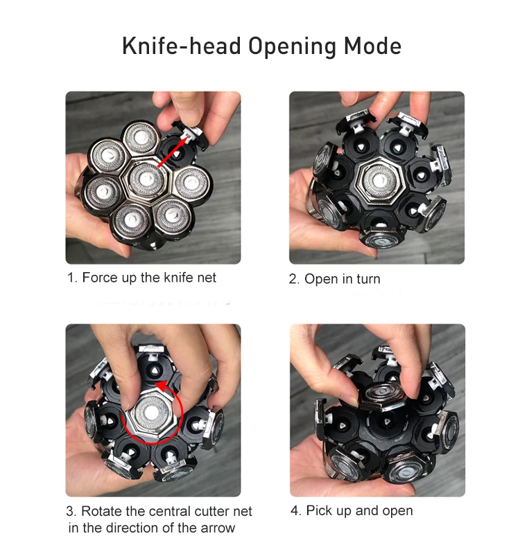 LED liquid crystal display 5 in 1 Hair Trimmer Razor Clipper Facial Brush Waterproof Wet Dry Grooming Kit Electric Razor for Men