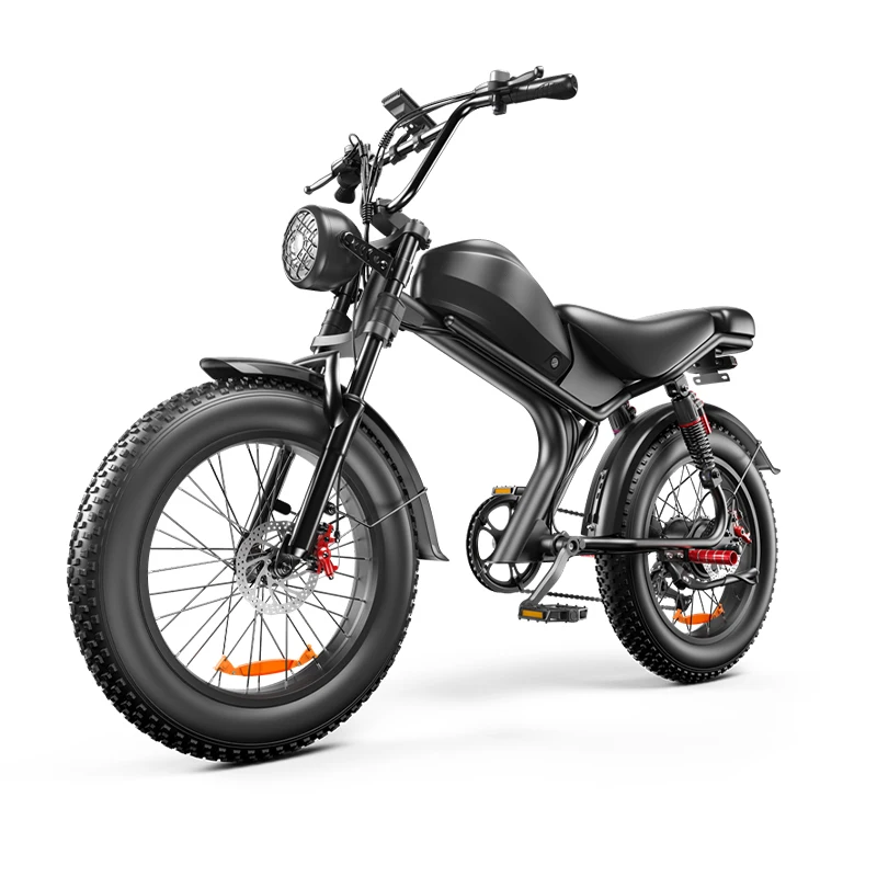 7-Speed 20 Inch Full Suspension Folding Fat Tire E Bike Ebike Fatbike Electric Bicycle Big wheel hub Motocross
