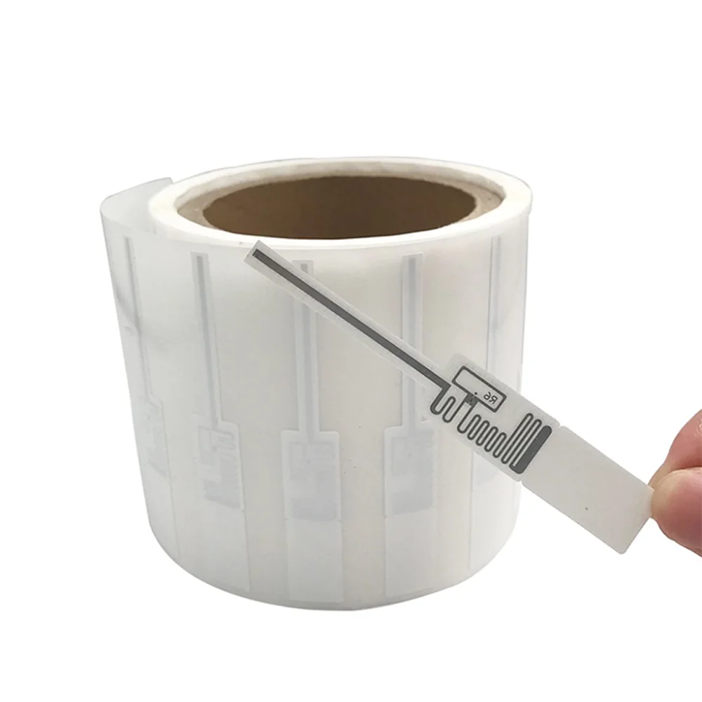 RFID thermal label transfer printing tag EPC 96bits customized logo ISO18000-6C 860-960MHZ rfid uhf jewelry label