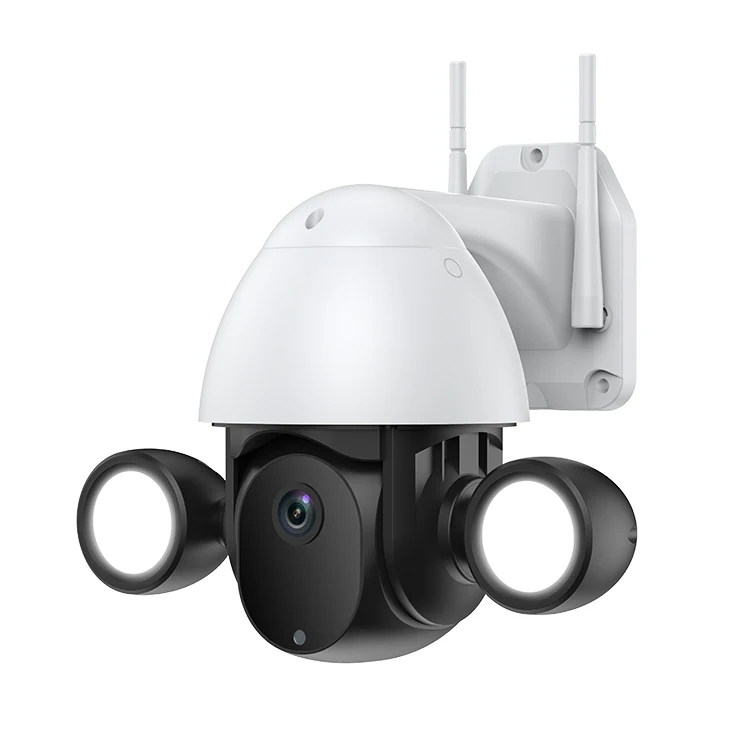 
Echo cancellation and noise suppression technology security wifi smart floodlights camera 