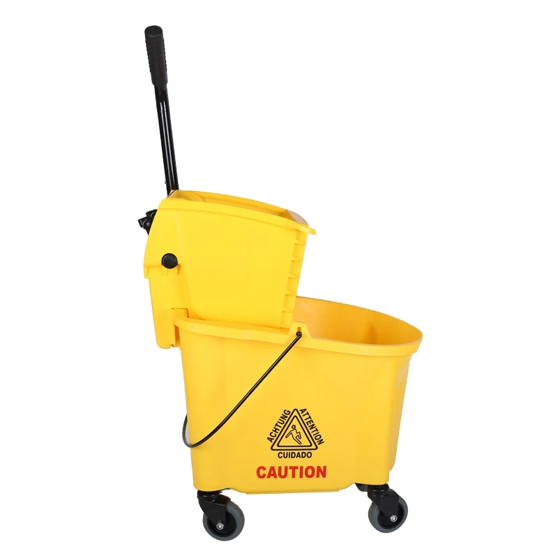 Rubbermaid Professional Commercial Yellow Mop Wringer Bucket Combo Janitorial Cart