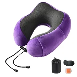 Travel Pillow Airplane 100% Pure Memory Foam U Shape Car Seat Neck Pillow Car