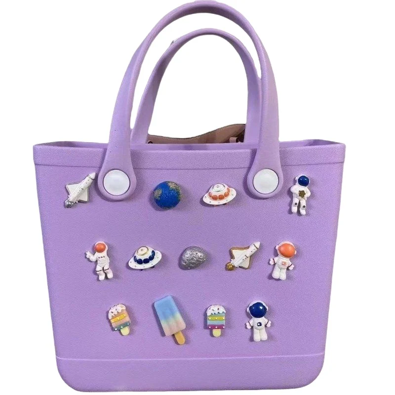 2022 Wholesale Outdoor Eva Portable Travel Beach Tote Bag Other Bag parts And Accessories Fashion Eva Silicone Bag With Hole