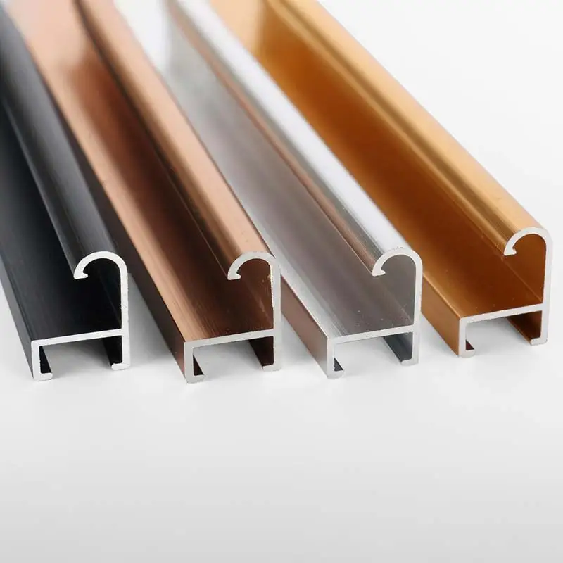 Bulk factory customized silver gold black aluminum photo frame molding