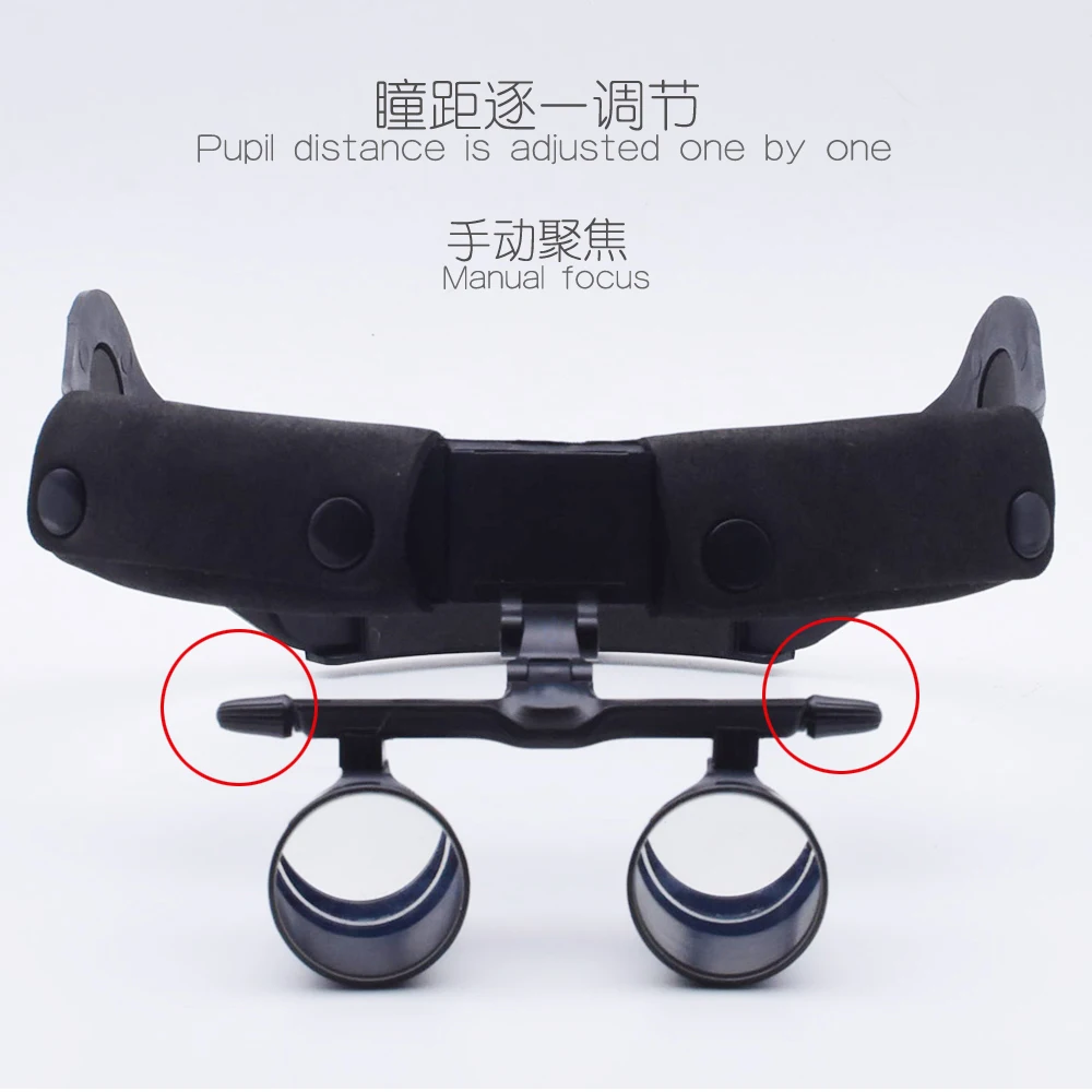 Chenwei 2.5x 3.5x Head-wear Dental Microscope Adjustable CE Approved Magnifying Glasses with LED Light