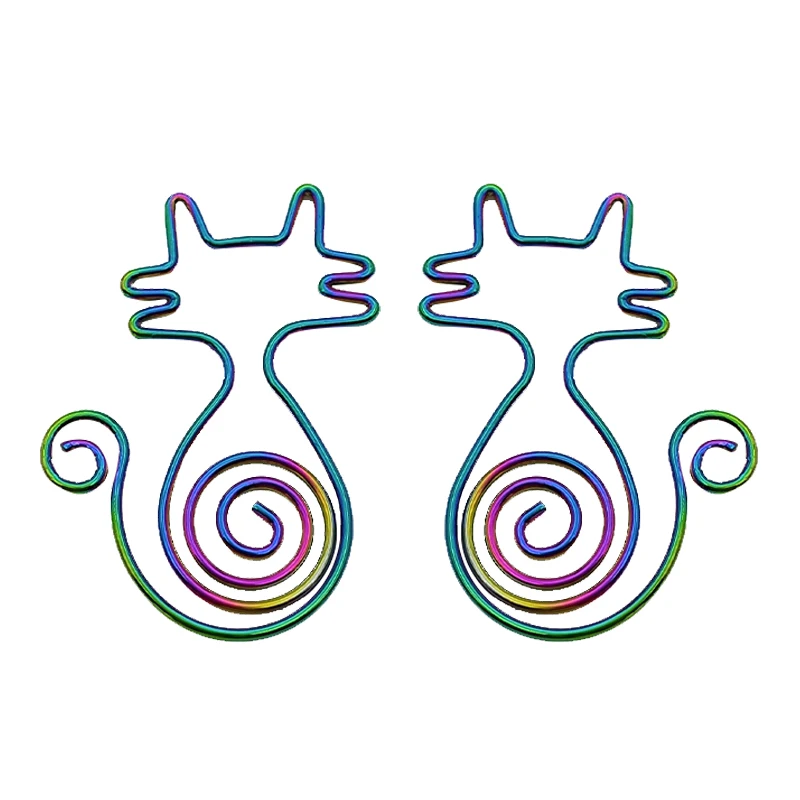 High Quality Cute Colorful Cat Paper Clip Bookmarks